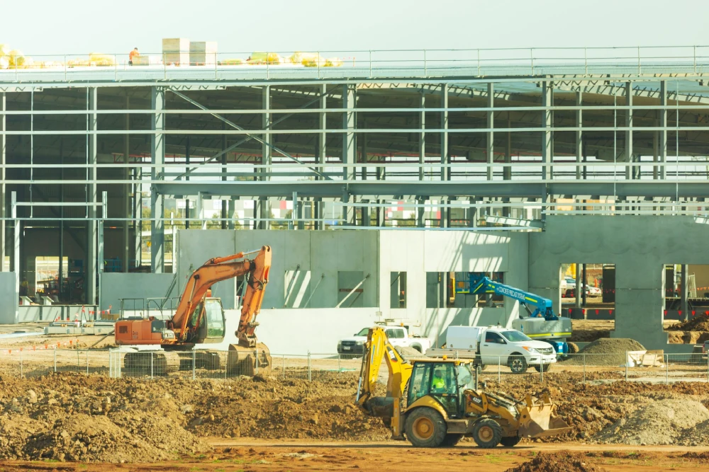 immagine di un cantiere edile temporaneo